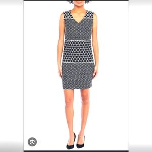 The Limited Black and White Sleeveless Sheath Dress